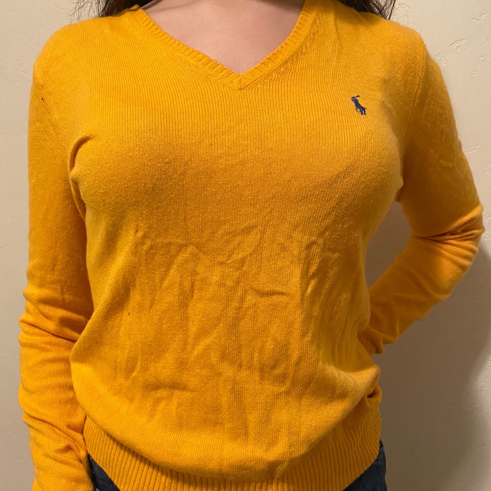 RALPH LAUREN YELLOW SPORT SWEATER